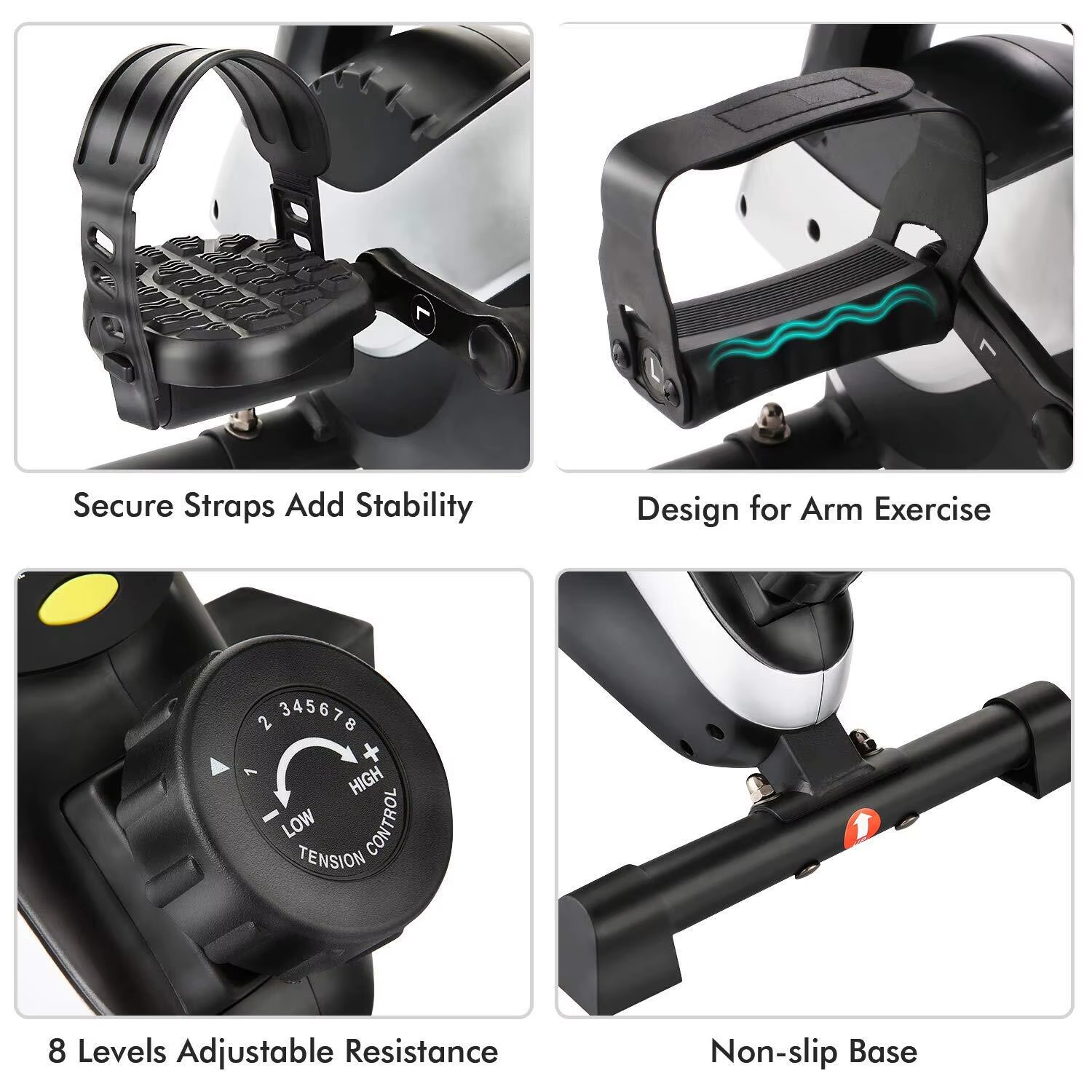 Exercise Pedal Bike Home Fitness Equipment Portable Arm and Leg Trainer Indoor Cycle Bike Mini Pedal Exerciser — image 4