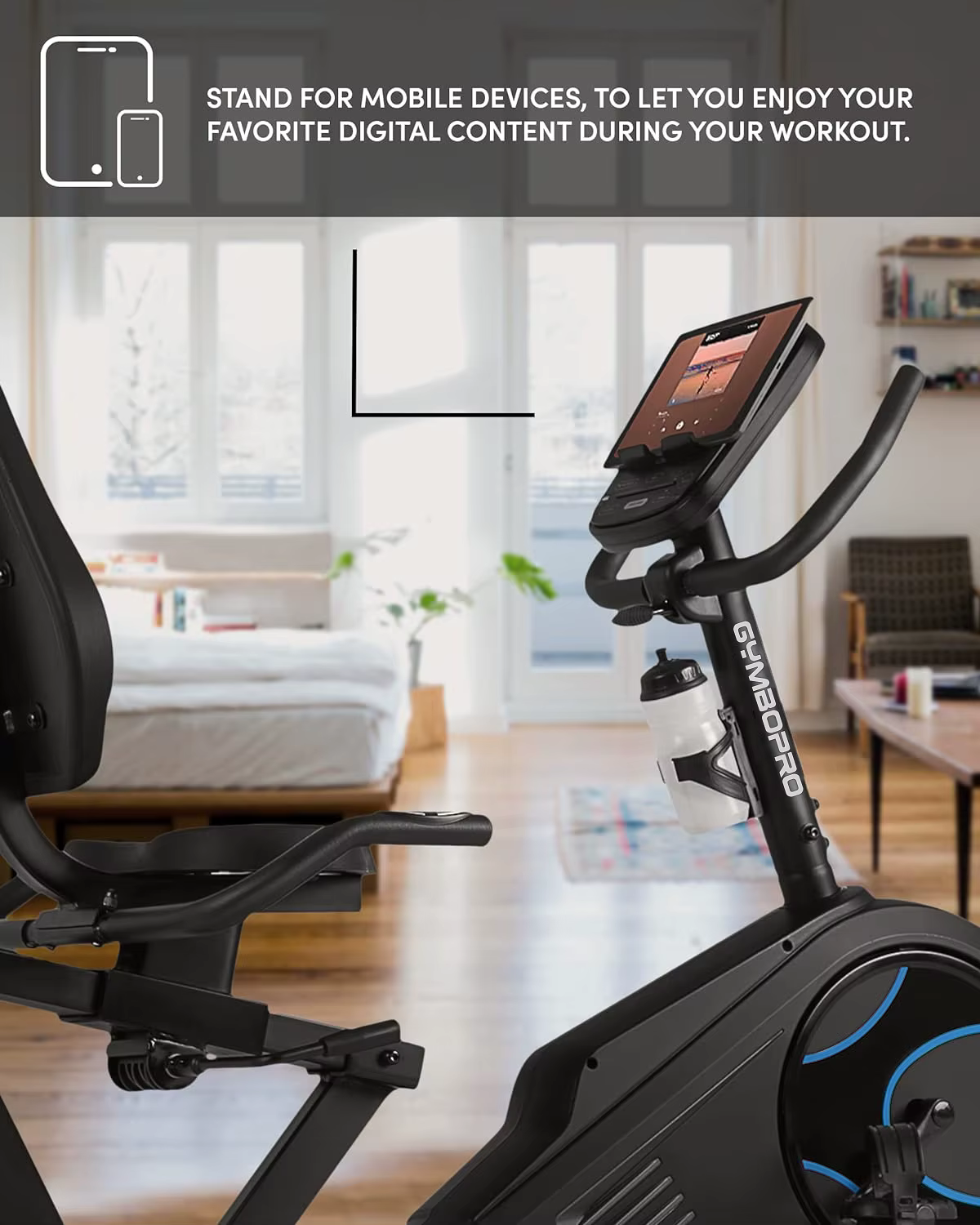Fitness Commercial Gym Fitness Machine Cardio Magnetic Control Horizontal Exercise Bicycle Recumbent Bike — image 3