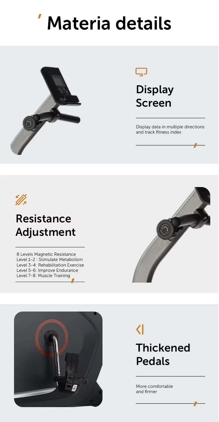 Gymbopro Home Use Fitness Equipment Magnetic Resistance Recumbent Exercise Bike — image 6