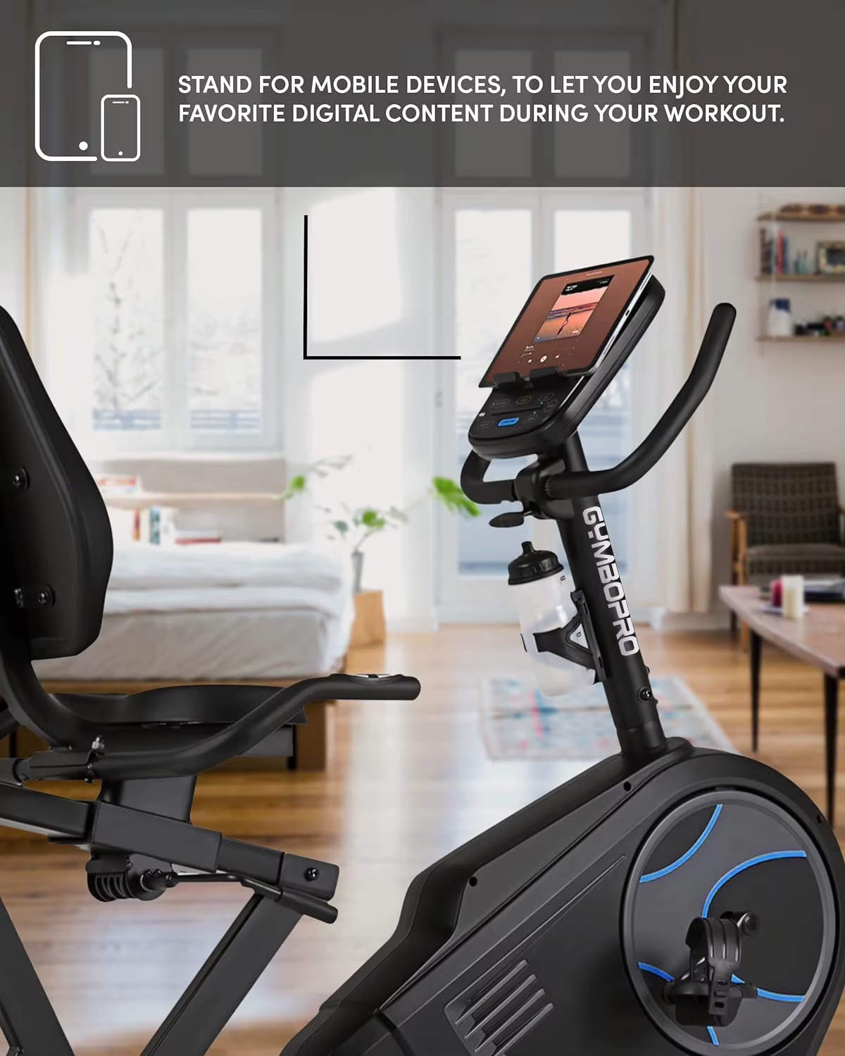 New Design Home Use Fitness Equipment Exercise Bike Magnetic Recumbent Bike for Health Sports — image 5