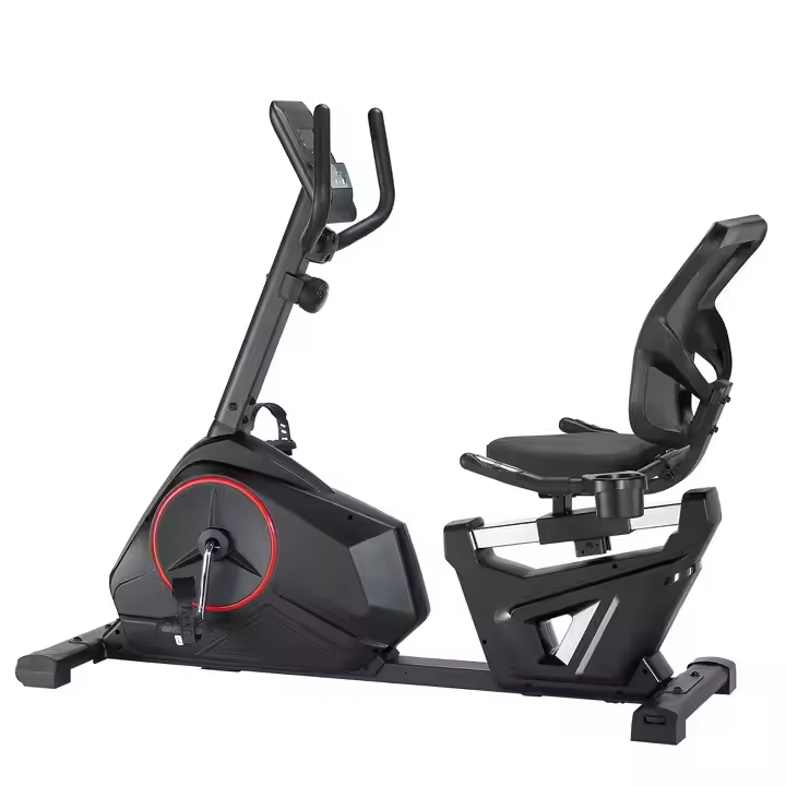 Gymbopro Multi-functional Adjustable Seat Thickened Steel Tube Professional Horizontal Magnetic Exercise Bike — image 4