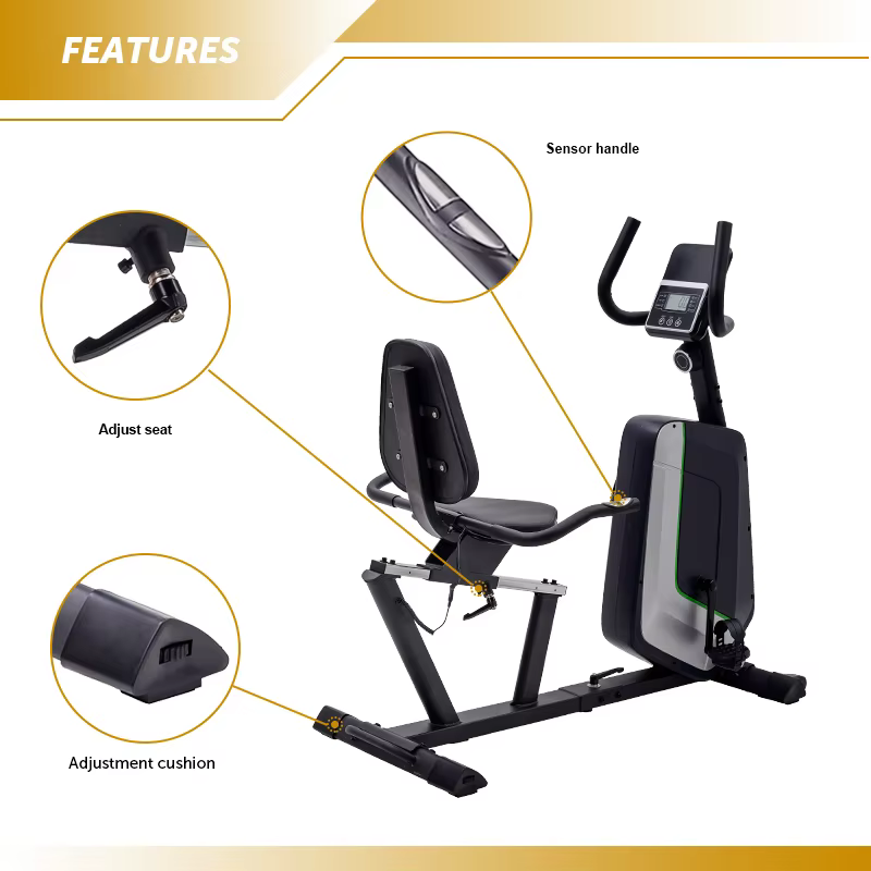 Gymbopro Wholesale New Fitness Bicycle Commercial Electric Recumbent Bike Magnetic Bike — image 5