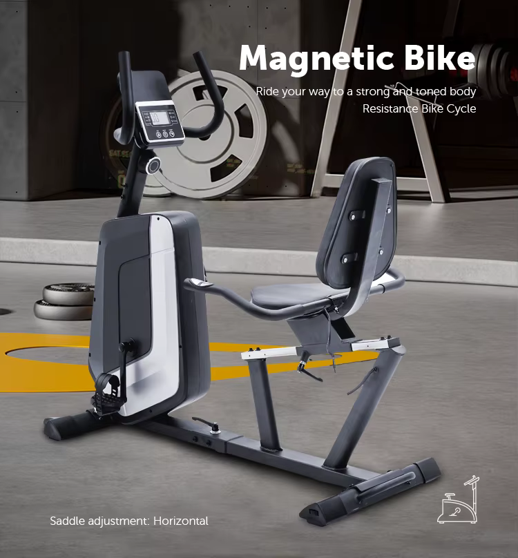 Gymbopro Wholesale New Fitness Bicycle Commercial Electric Recumbent Bike Magnetic Bike — image 6