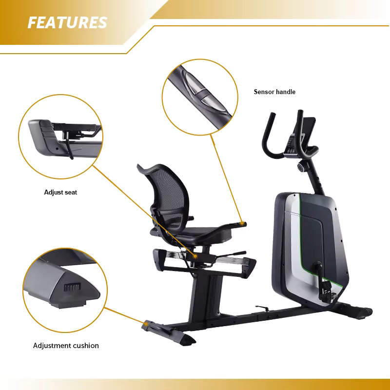 Wholesale New Design Recumbent Bike Bicycle Commercial Electric Recumbent Bike Magnetic — image 3