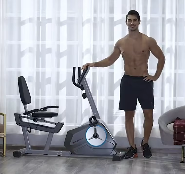 Hot Selling Indoor Home Use Lightweight Stationary Recumbent Bike Machine — image 3