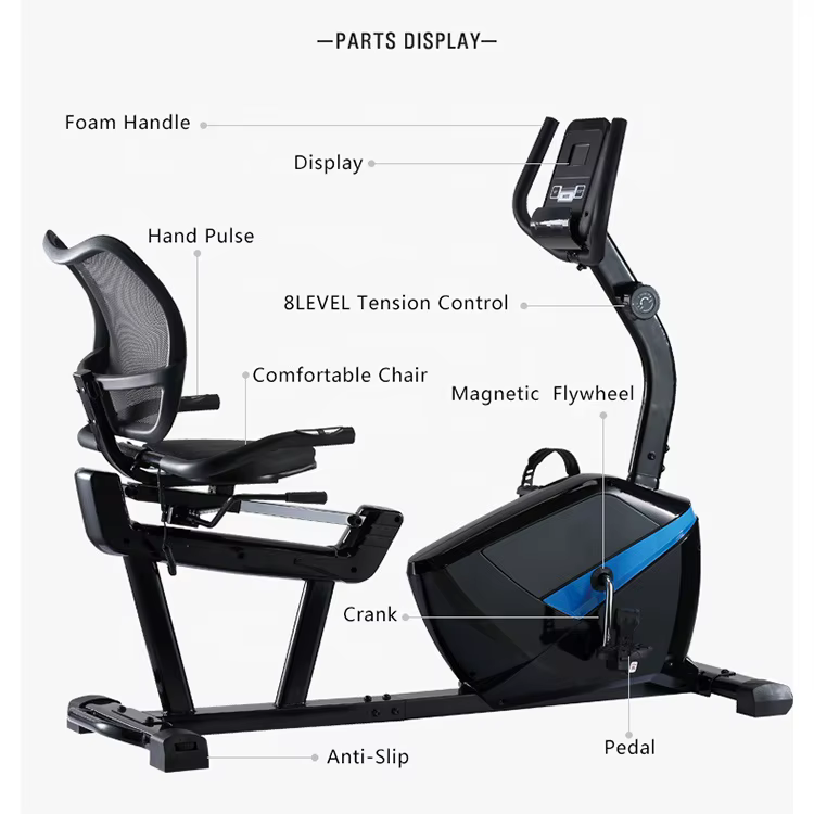 Gym Home Use Professional Indoor Flywheel Fitness Commercial Recumbent Exercise Bike — image 2