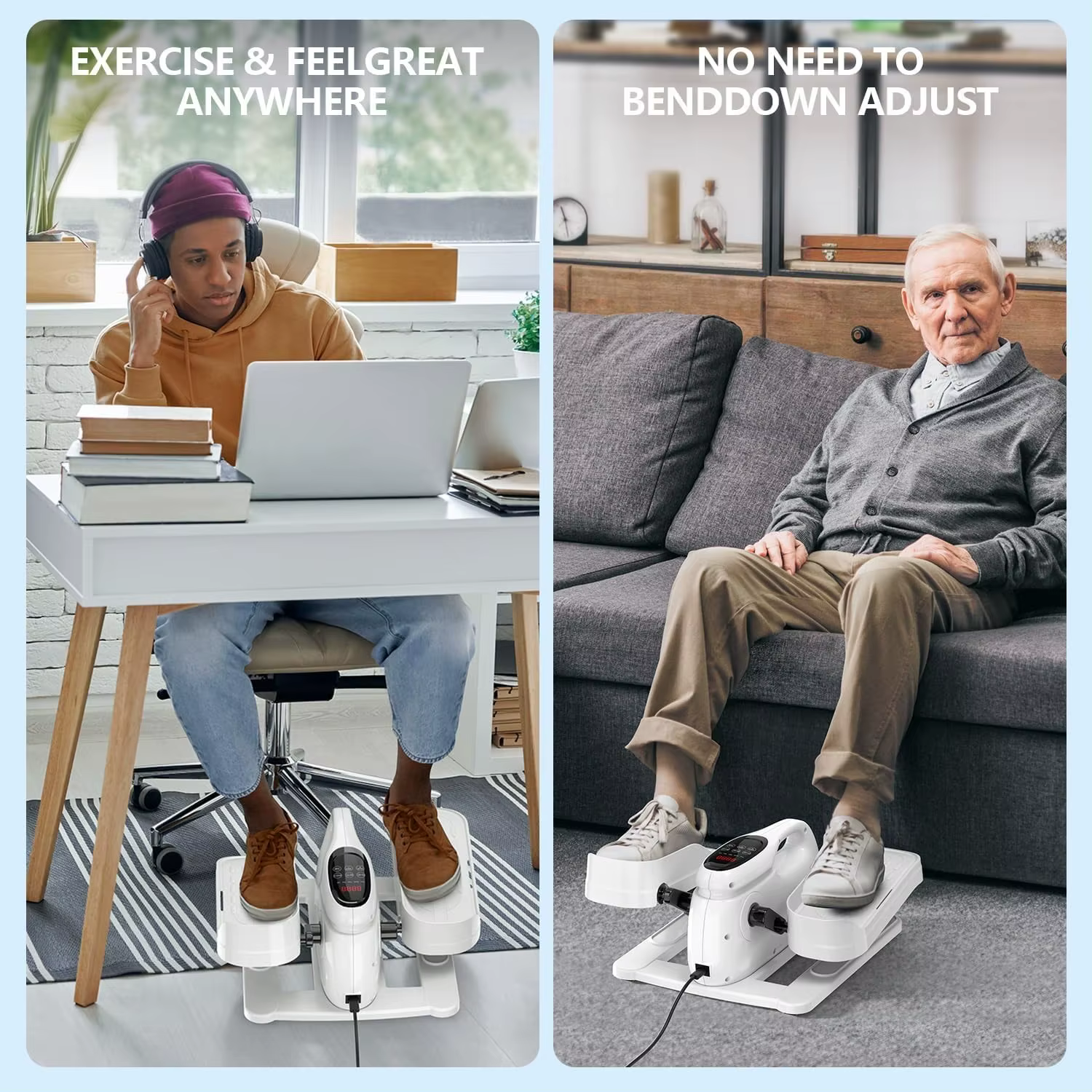 Gymbopro with Remote Control and Portable Handle Mini Orbit Elliptical Trainer Fitness — image 3