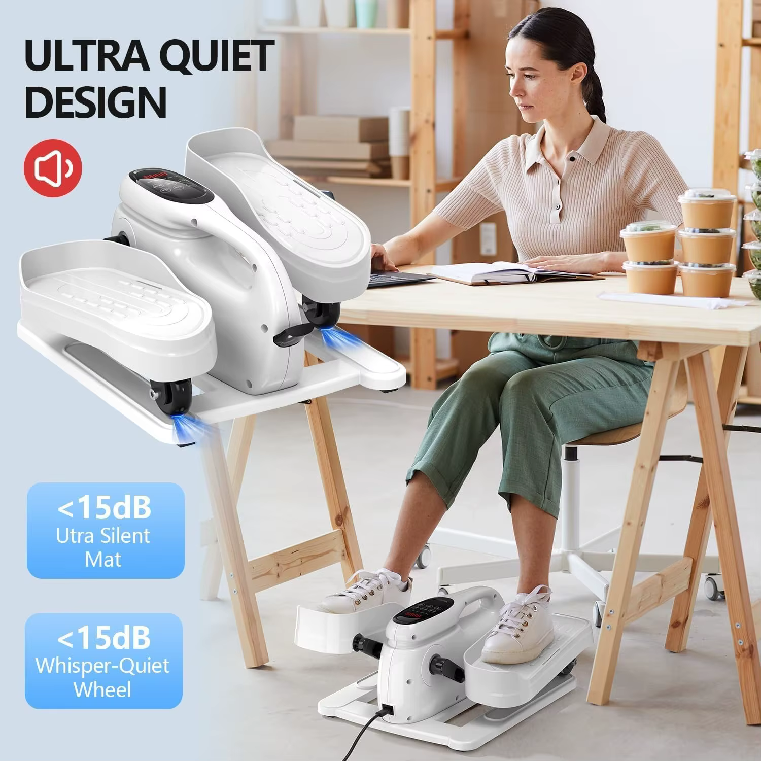 Gymbopro with Remote Control and Portable Handle Mini Orbit Elliptical Trainer Fitness — image 4