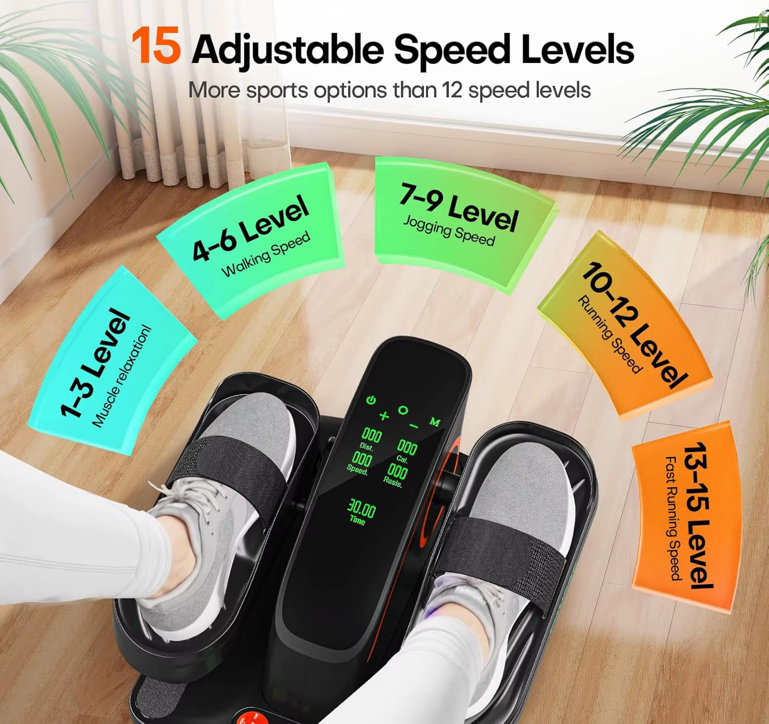 Custom logo Track-mounted with Remote Control Elliptical Machine, Under Desk Mini Elliptical Machine for Home — image 5