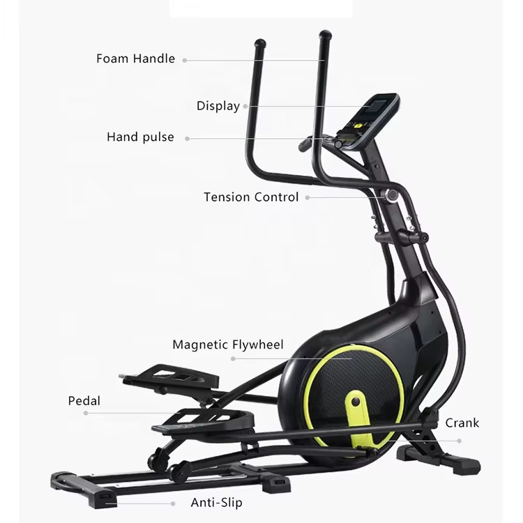 New Products Deluxe Exercise Gym Equipment Upright Magnetic Elliptical Cross Trainer Machine — image 3