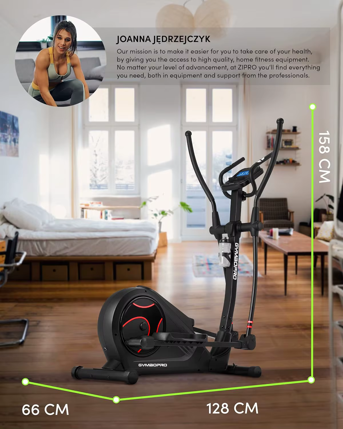 Cardio Training Gym Fitness Elliptical Machine Home Sports Fitness Elliptical Trainer — image 3