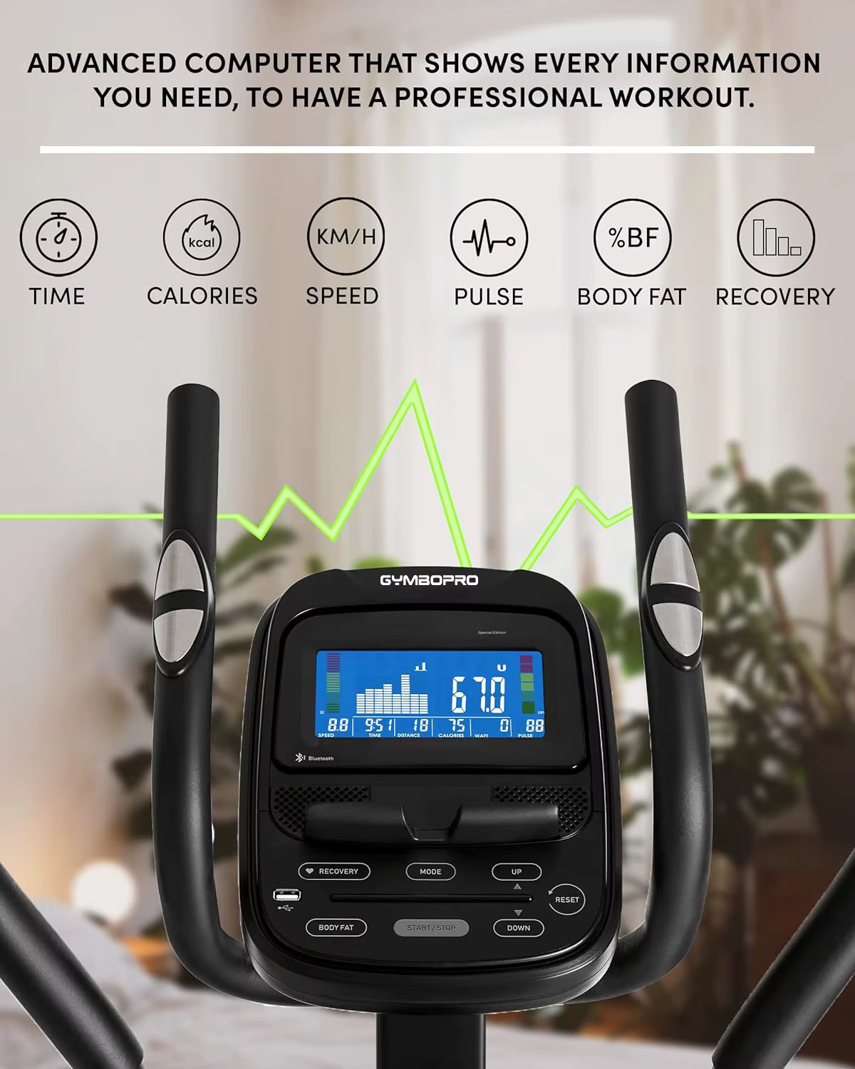 Cardio Training Gym Fitness Elliptical Machine Home Sports Fitness Elliptical Trainer — image 4