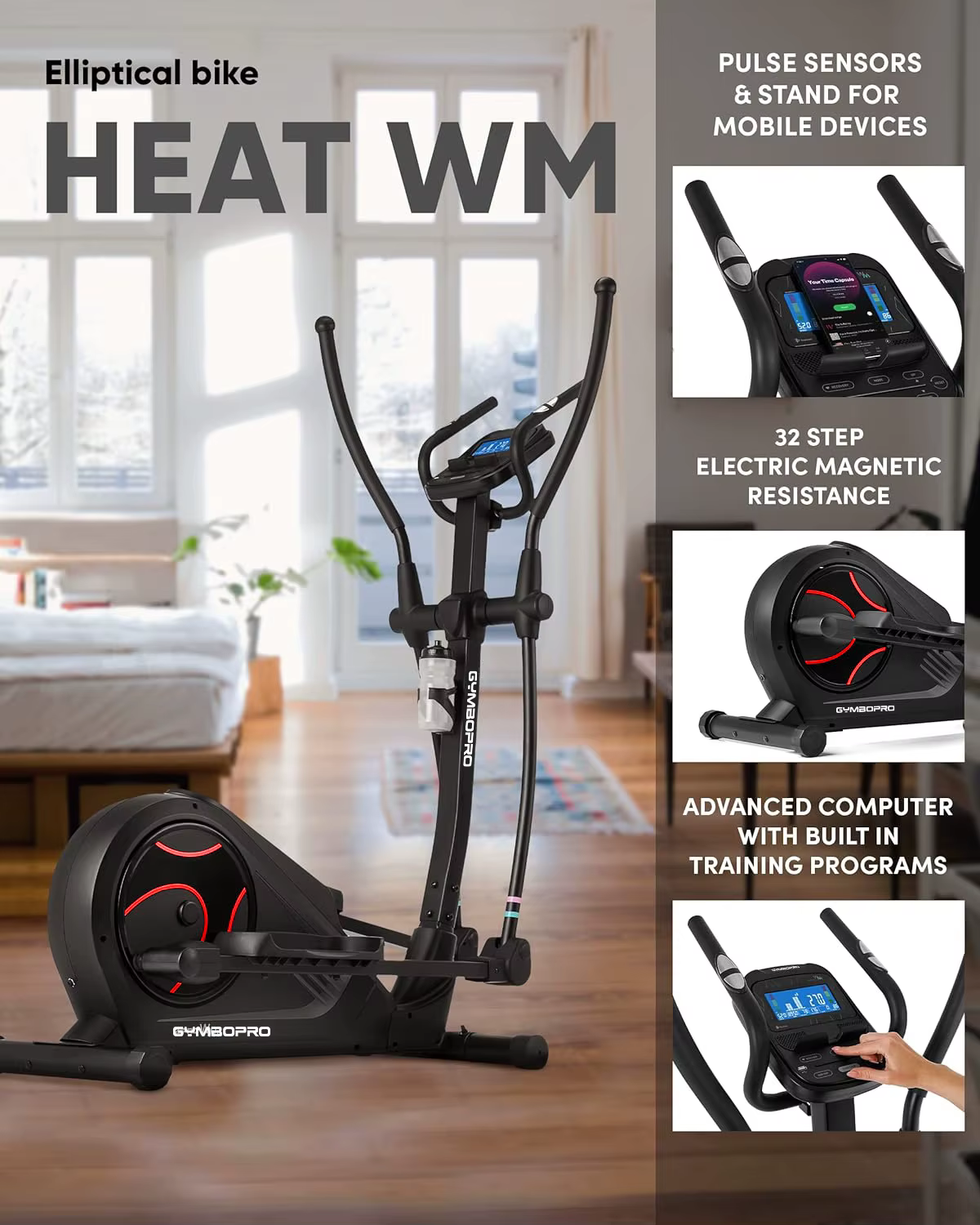 Cardio Training Gym Fitness Elliptical Machine Home Sports Fitness Elliptical Trainer — image 5
