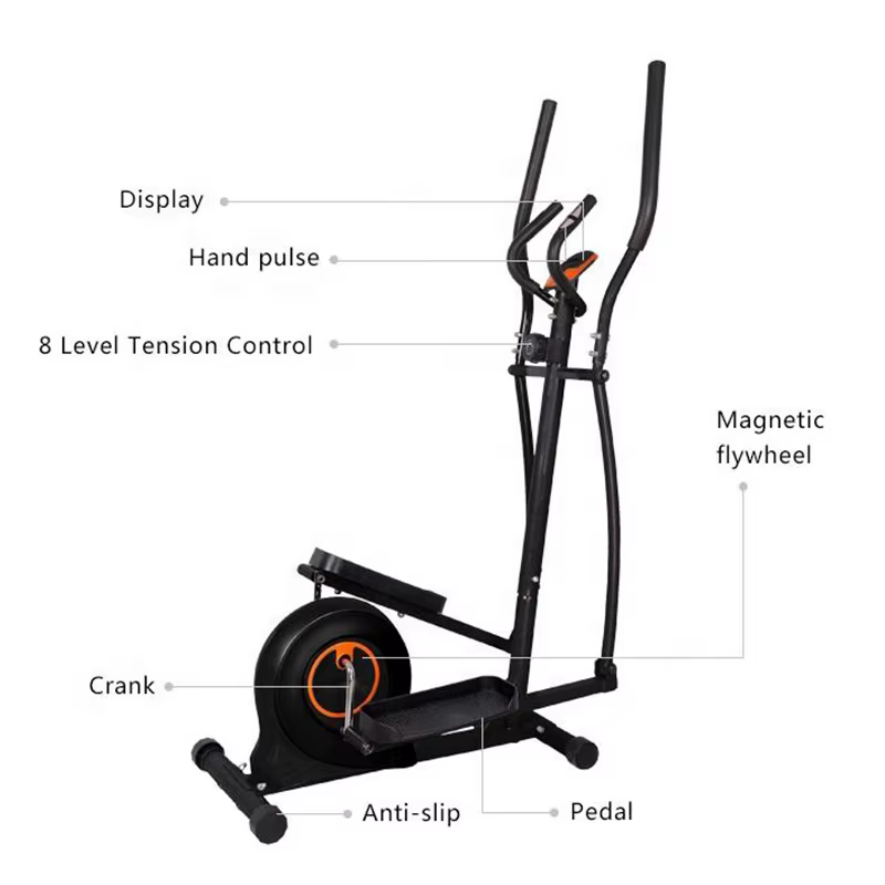Elliptical Machine With 8 Level Adjustable Magnetic Resistance, Elliptical Trainer With LCD Monitor, Elliptical Machine for Home — image 2