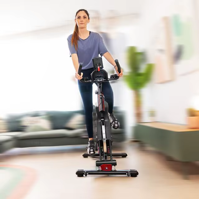 With Manual Resistance, Sports Handlebars and Saddle, LCD Display Indoor Spinning Bikes for Home Fitness — image 6