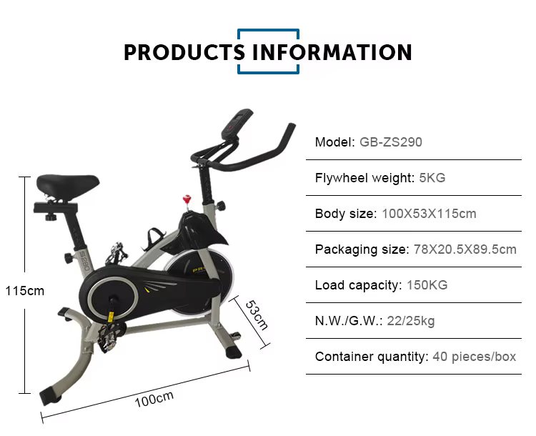 Indoor Sport Fitness Equipment Exercise Cycle, Professional Magnetic Stationary Spinning Bike For Home Use — image 4