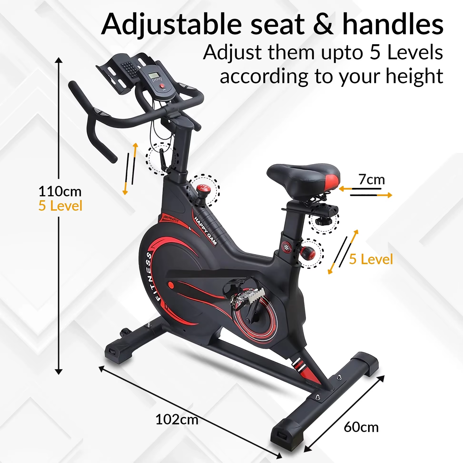 Cardio Adjustable Professional Exercise Gym Equipment Indoor Magnetic Resistance Spinning Bike — image 6
