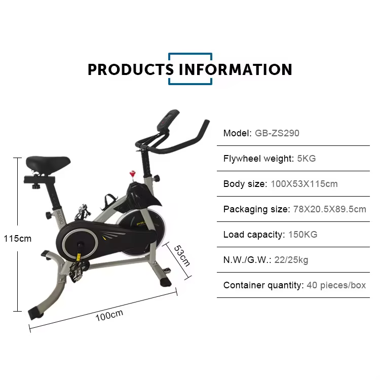 Home Cardio Training Exercise Spin Bike Health Indoor Fitness Cycling Magnetic Spinning Bike — image 2