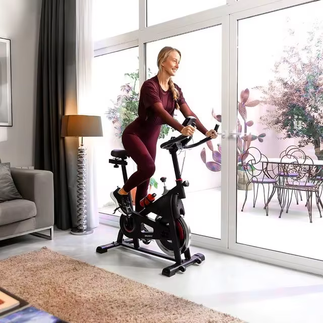 Gymbopro Heavy Flywheel Magnetic Spinning Magnetic Electric Exercise Bike for Home Use — image 6