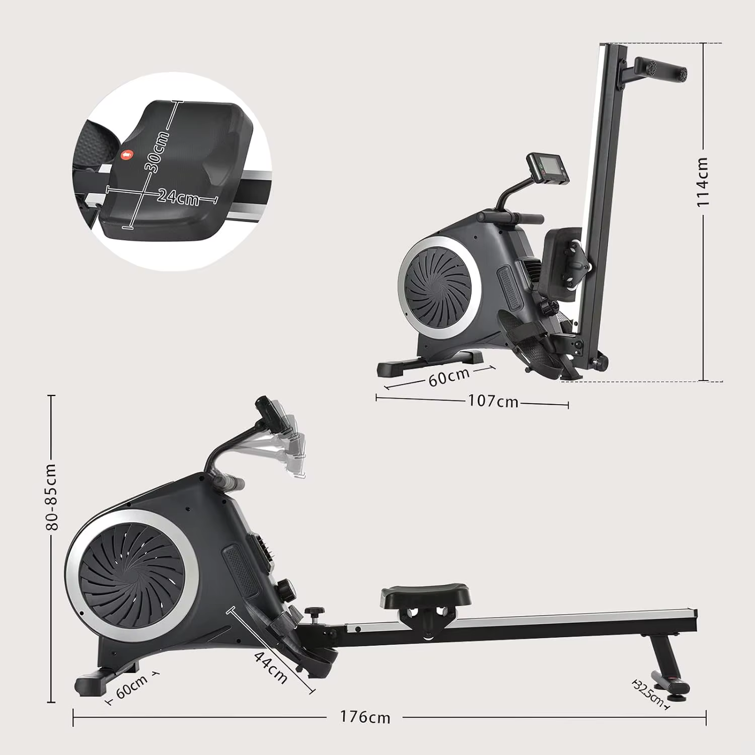 Gymbopro Wholesalers Hot Selling Portable Cardio air Rowing Machine Gym Equipment — image 5