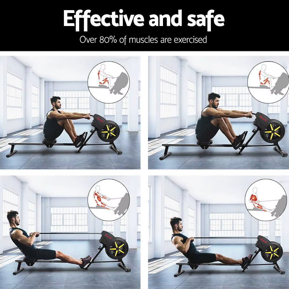 Gymbopro Hot Selling High Quality Reinforcement Foldable Home Indoor Rowing Machine — image 5
