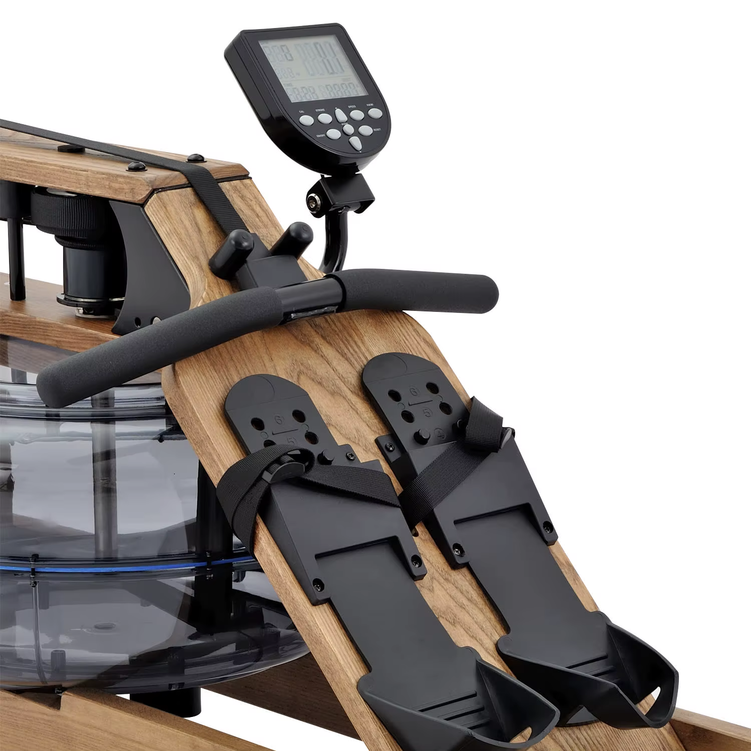 Gymbopro Ash Wood Horizontal High Water tank Rowing Machine Wood Folding Seated Rowing Machine — image 2