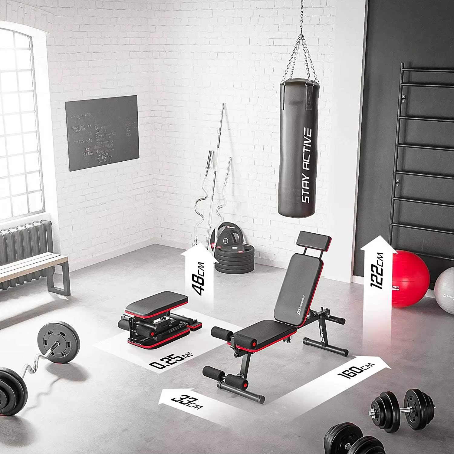 Gymbopro Thickened Steel Tube for Home Use Wholesale Foldable Multifunctional Weight Bench — image 5