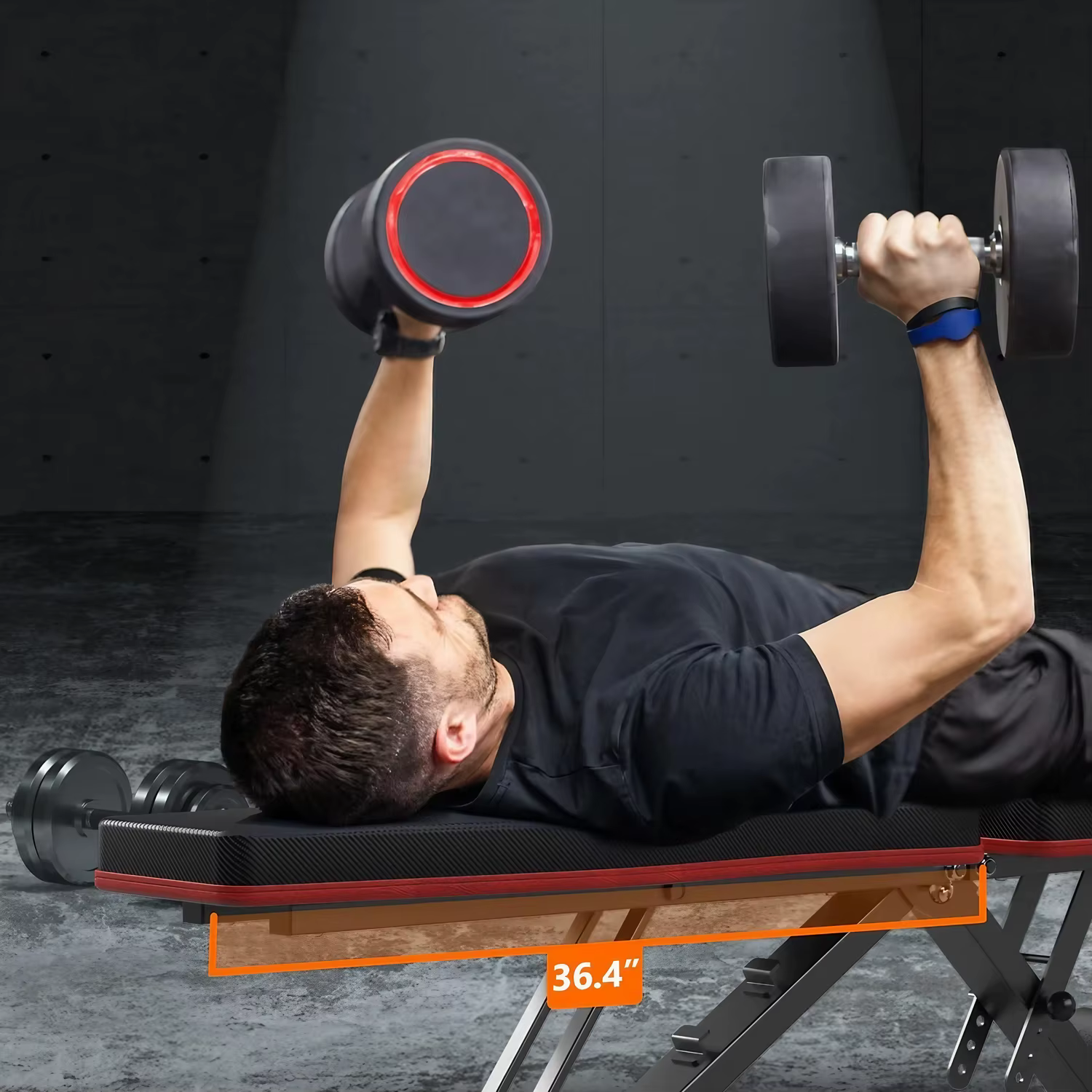 Gymbopro Incline Decline Exercise Adjustable Bench Foldable Multifunctional Weight Bench — image 5
