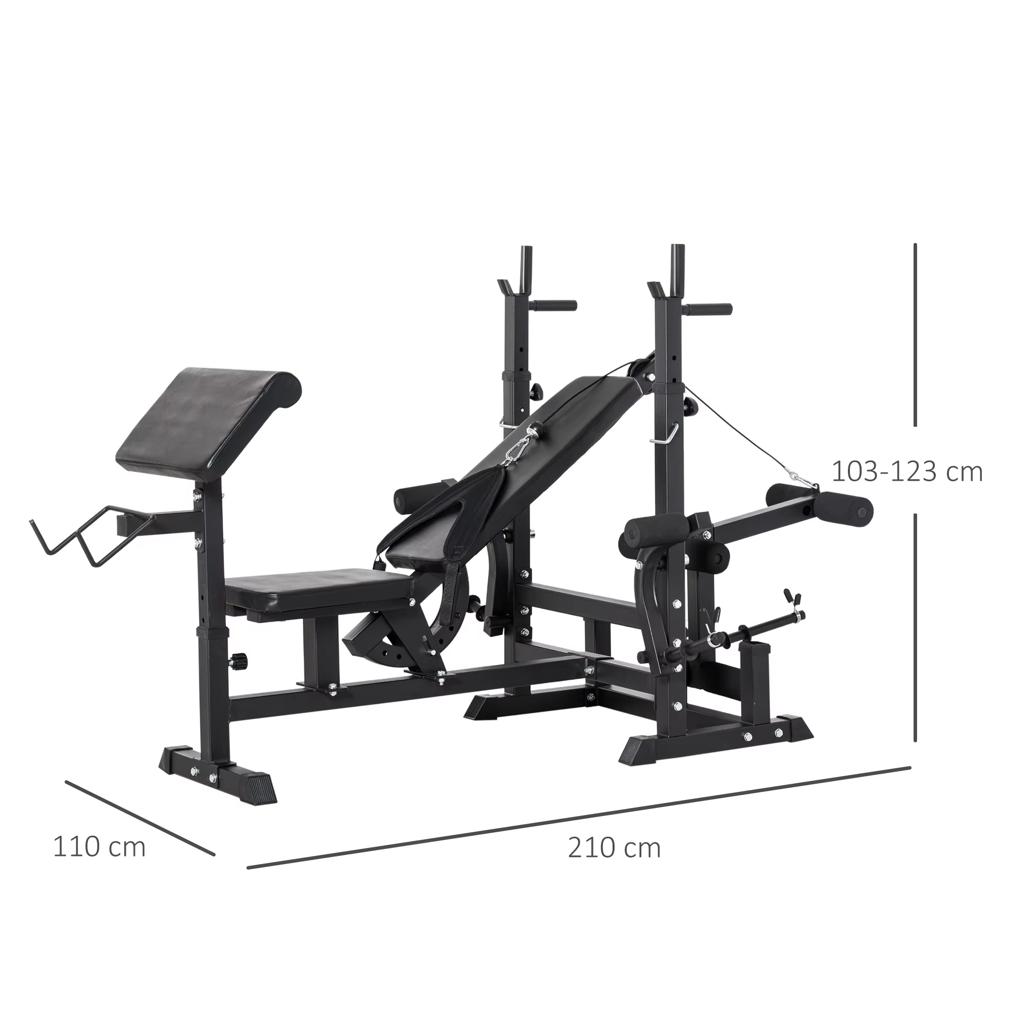 Home Gym Set Multi-functional Weight Bench Wholesale Adjustable Multifunctional Weight Gym Bench with Weights — image 2