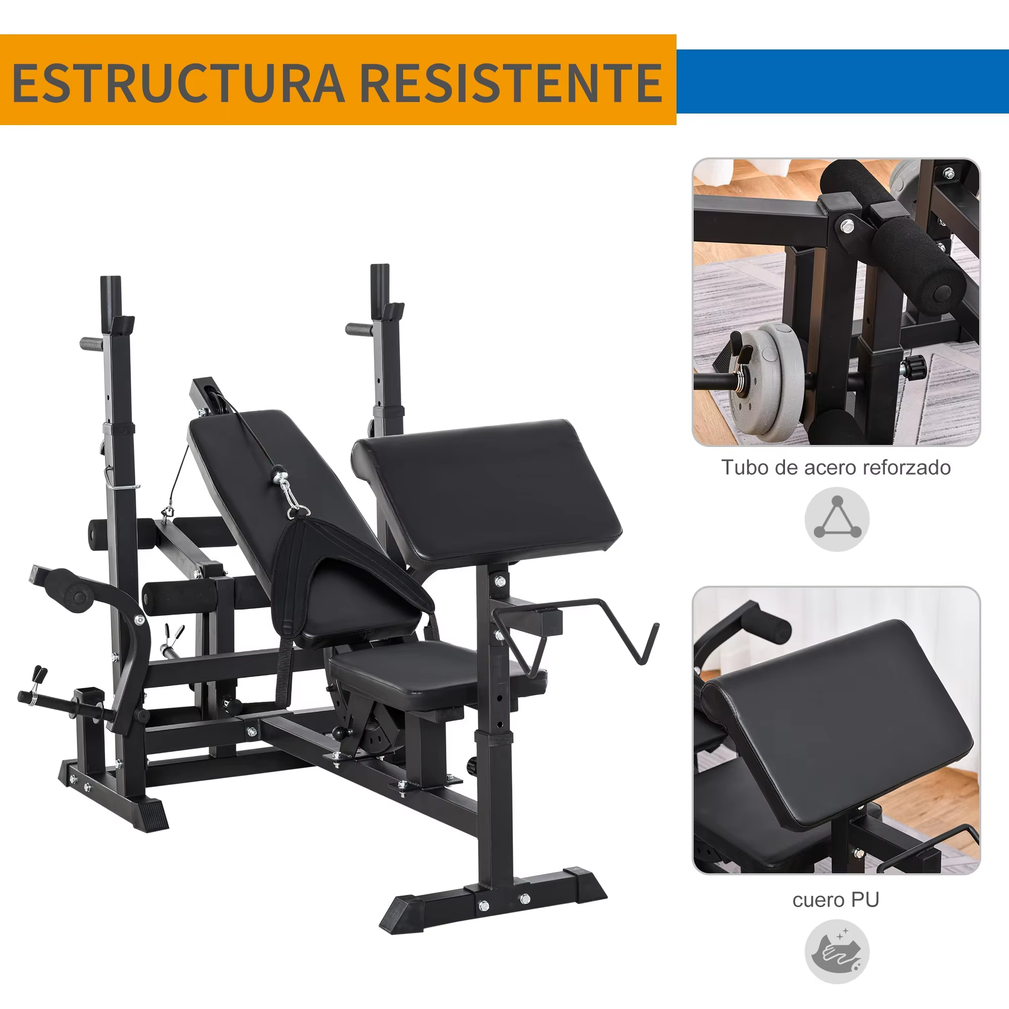 Home Gym Set Multi-functional Weight Bench Wholesale Adjustable Multifunctional Weight Gym Bench with Weights — image 5