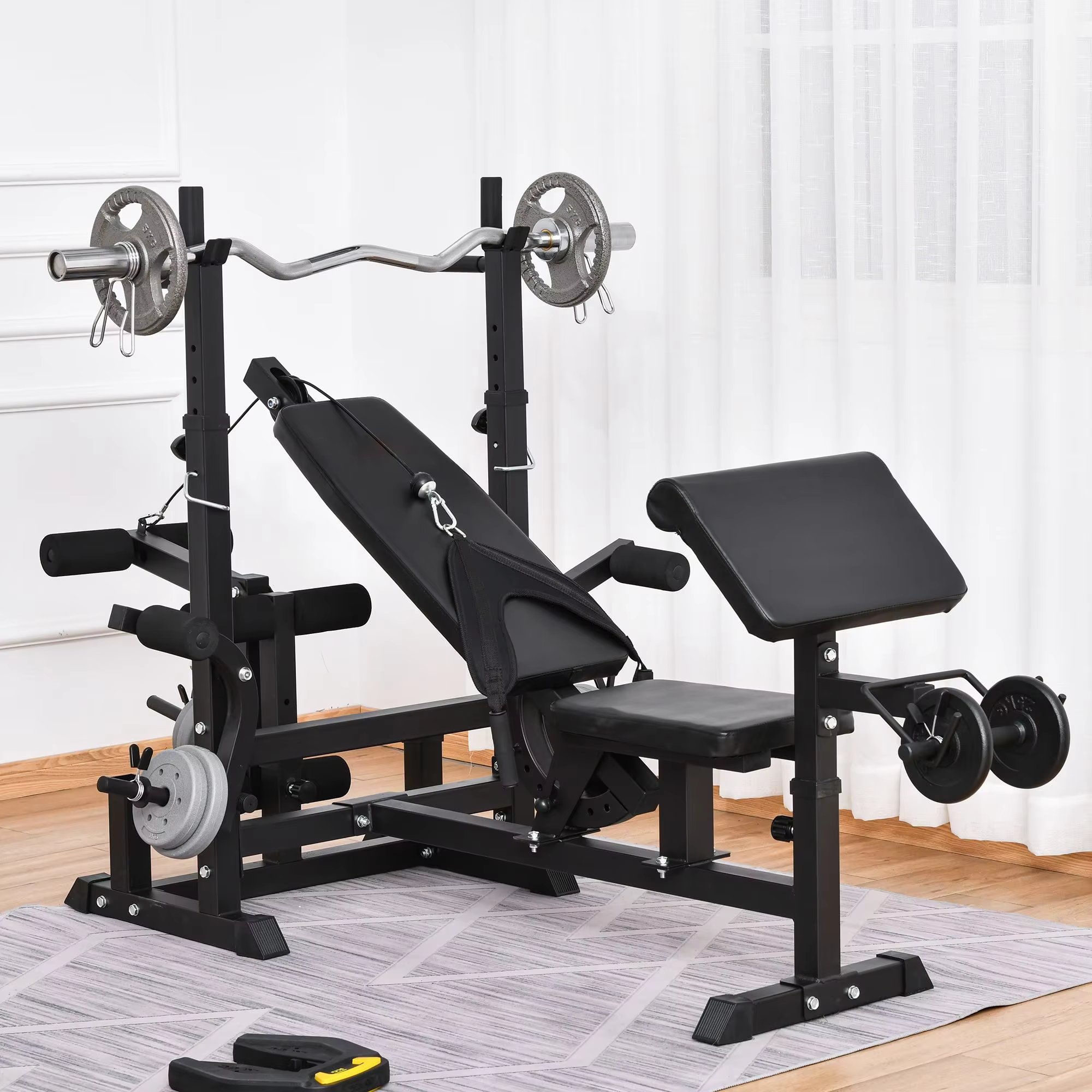 Home Gym Set Multi-functional Weight Bench Wholesale Adjustable Multifunctional Weight Gym Bench with Weights — image 6