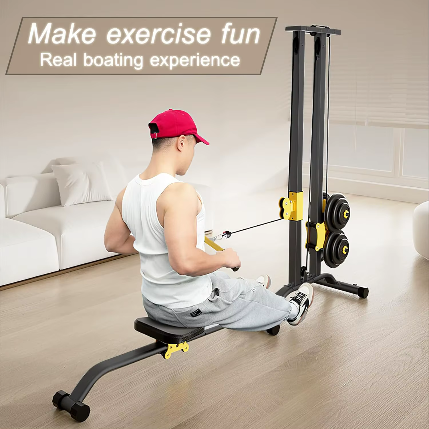 Comprehensive Fitness Equipment Rowing Machine Foldable Multifunction Home Gym Equipment — image 4