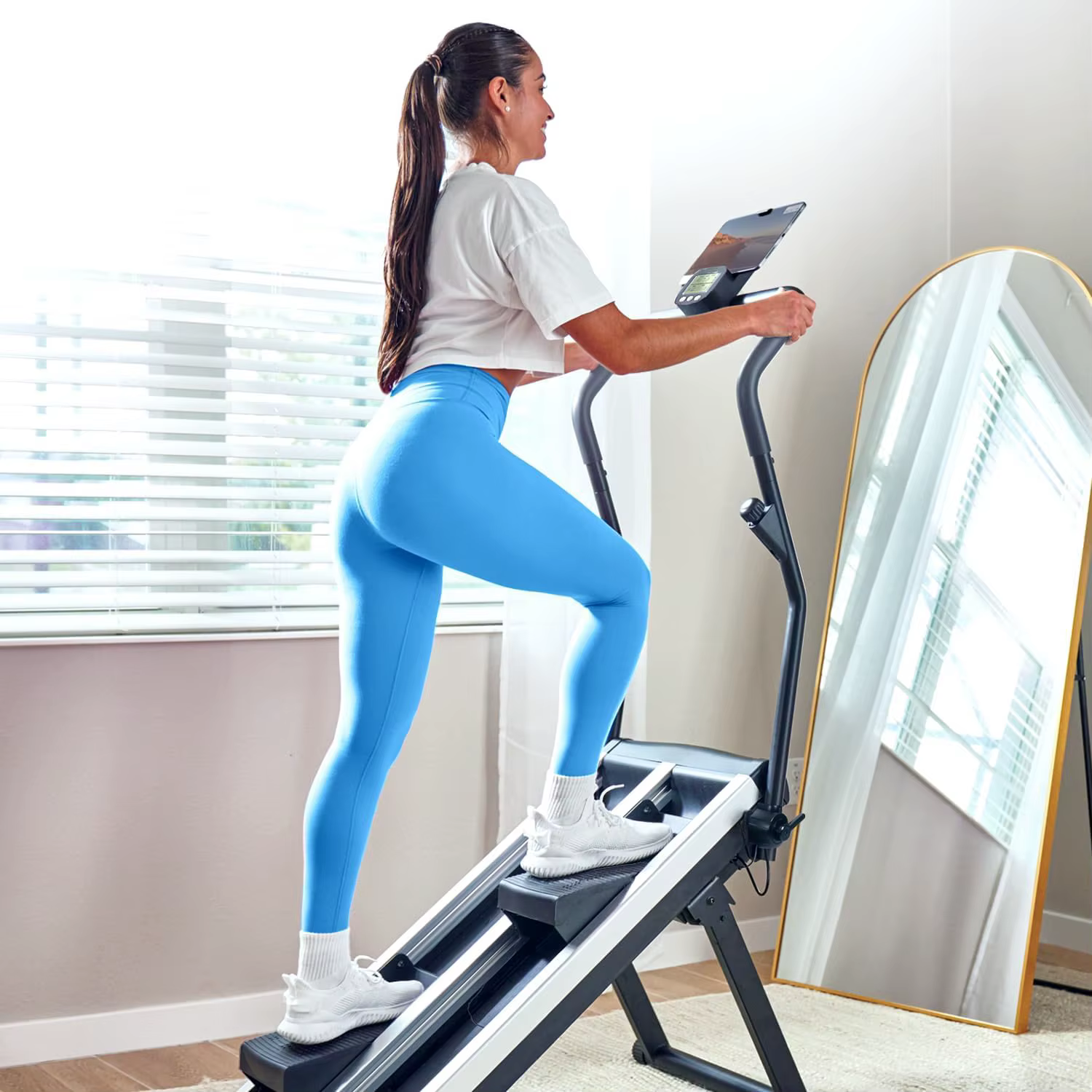Gymbopro Adjustable Resistance for Easy Storage Fitness Stair Climber Exercise Machine — image 6