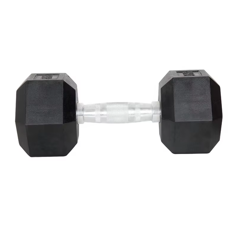 New Design Fitness Accessories High Quality Strength Training Rubber Free Weight Hex Dumbbell — image 4