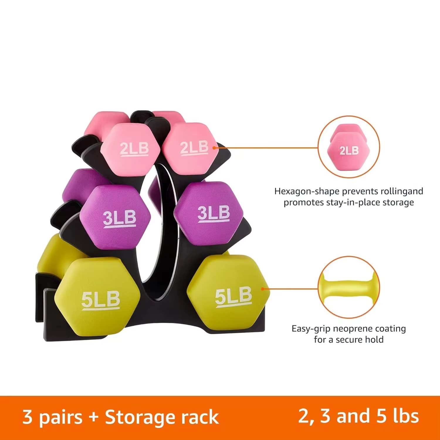 Gymbopro High Quality with Customizable LOGO Rubberized Dumbbells Set with Rack — image 4