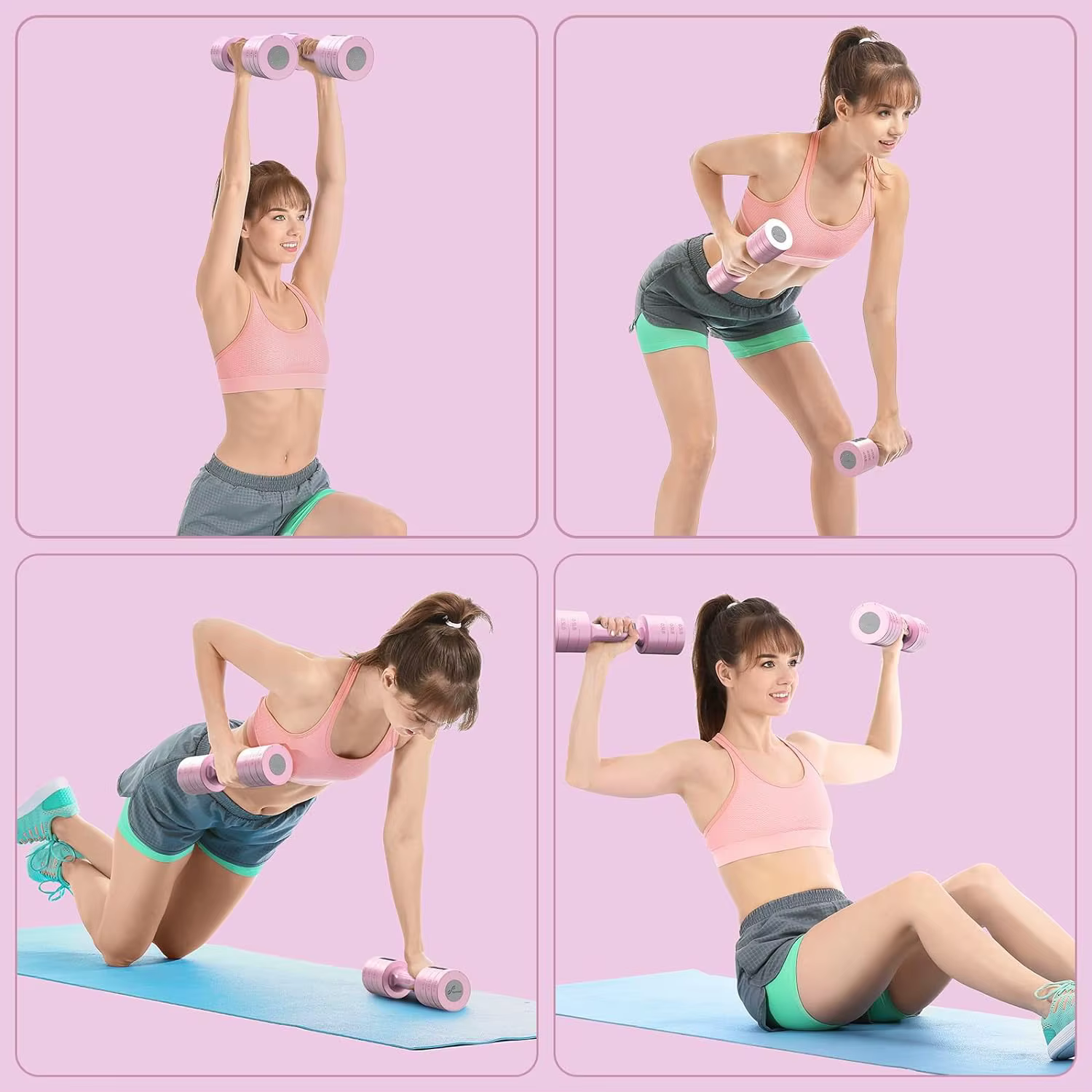 Quickly Removable Adjustable Weight 2kg-5kg Gym Women's 5 kg Dumbbell Set — image 6