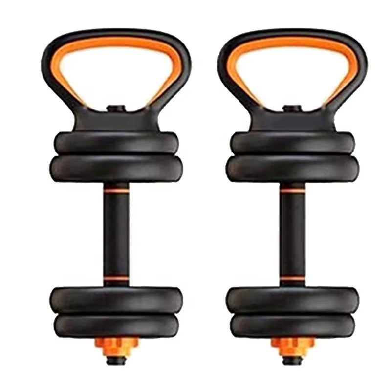 Six in One Steel Dumbbells Barbell Kettlebell Multifunctional Adjustable Dumbbell Set Barbell — image 2