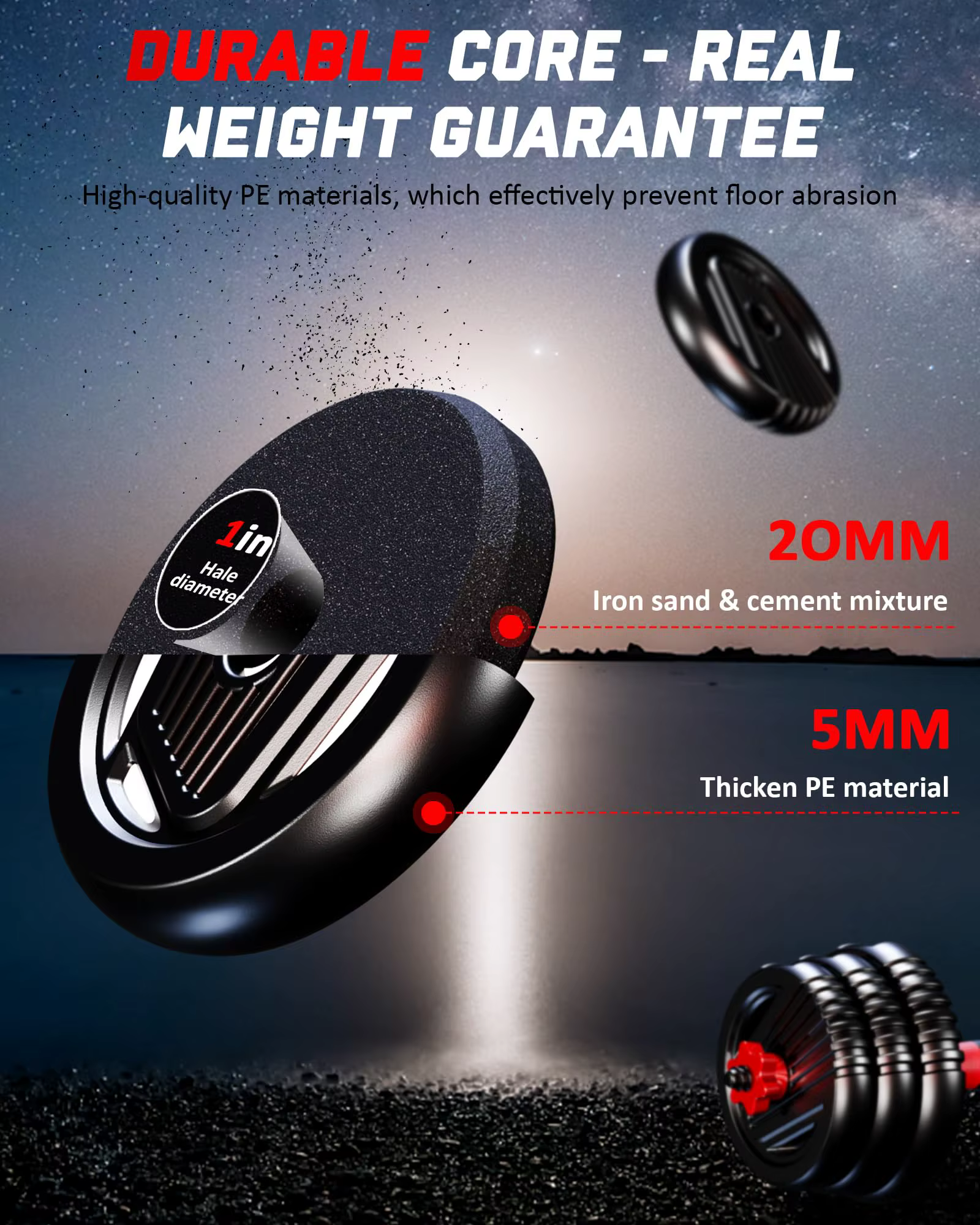Premium Home Gym Equipment 4-in-1 Adjustable Weight Dumbbell Set for Total Body Workouts — image 2