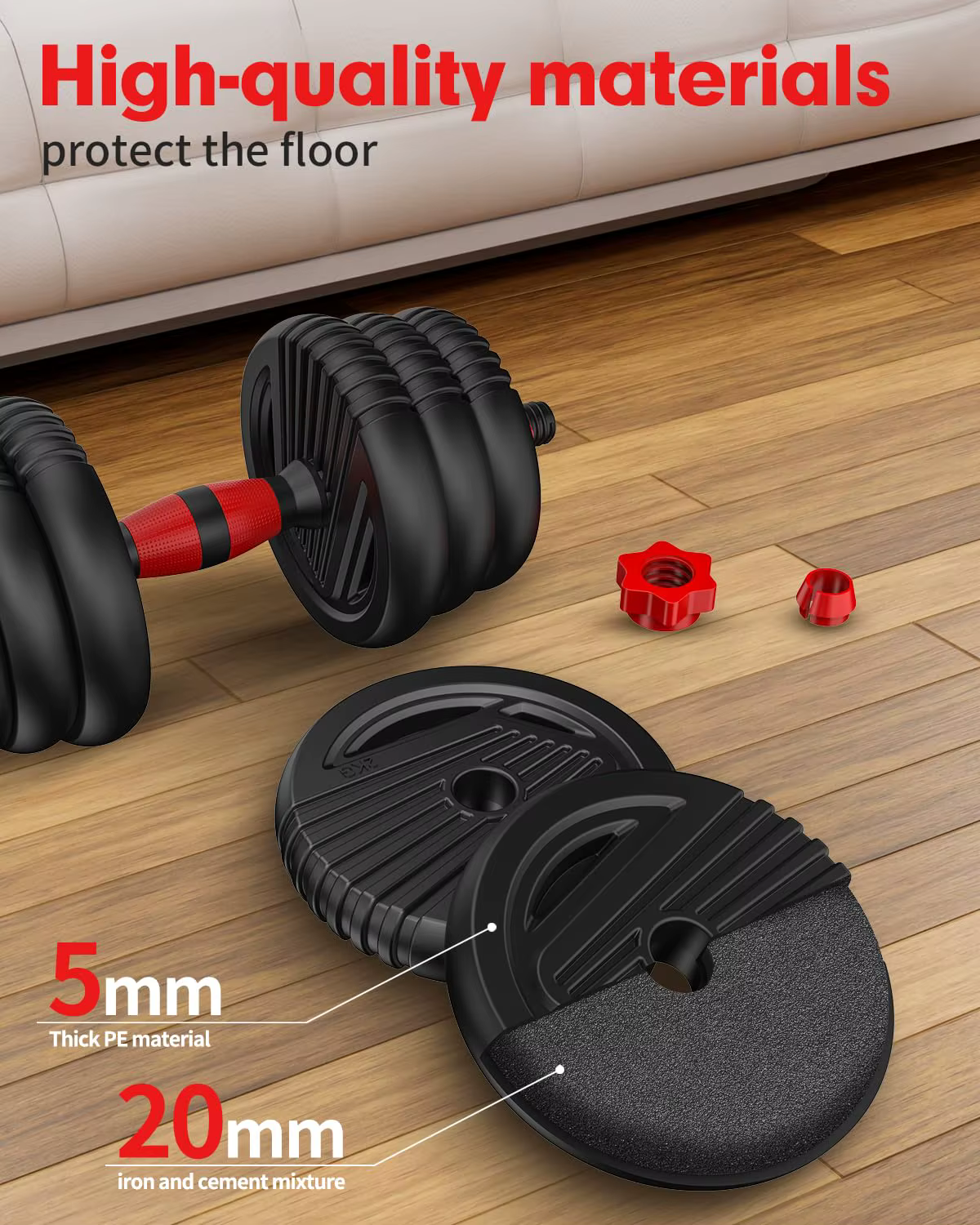 Premium Home Gym Equipment 4-in-1 Adjustable Weight Dumbbell Set for Total Body Workouts — image 4