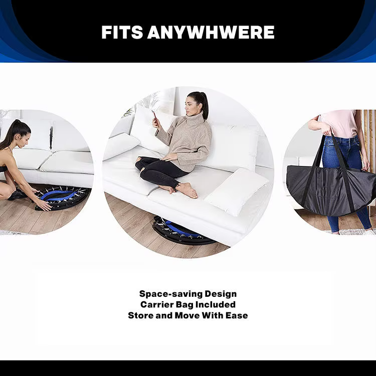 Home Gym Fitness Exercise Indoor Adults Kids Rebounder Small Mini Trampoline With Handle — image 6