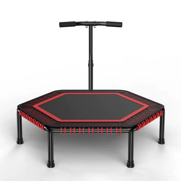 OEM 42\" Durable Black Bungee Mini Gymnastic Indoor Trampoline Polypropylene Fitness Jumping Trampoline — image 3