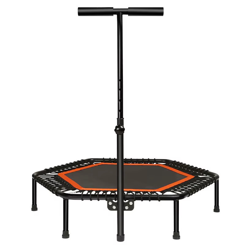 OEM 42\" Durable Black Bungee Mini Gymnastic Indoor Trampoline Polypropylene Fitness Jumping Trampoline — image 4