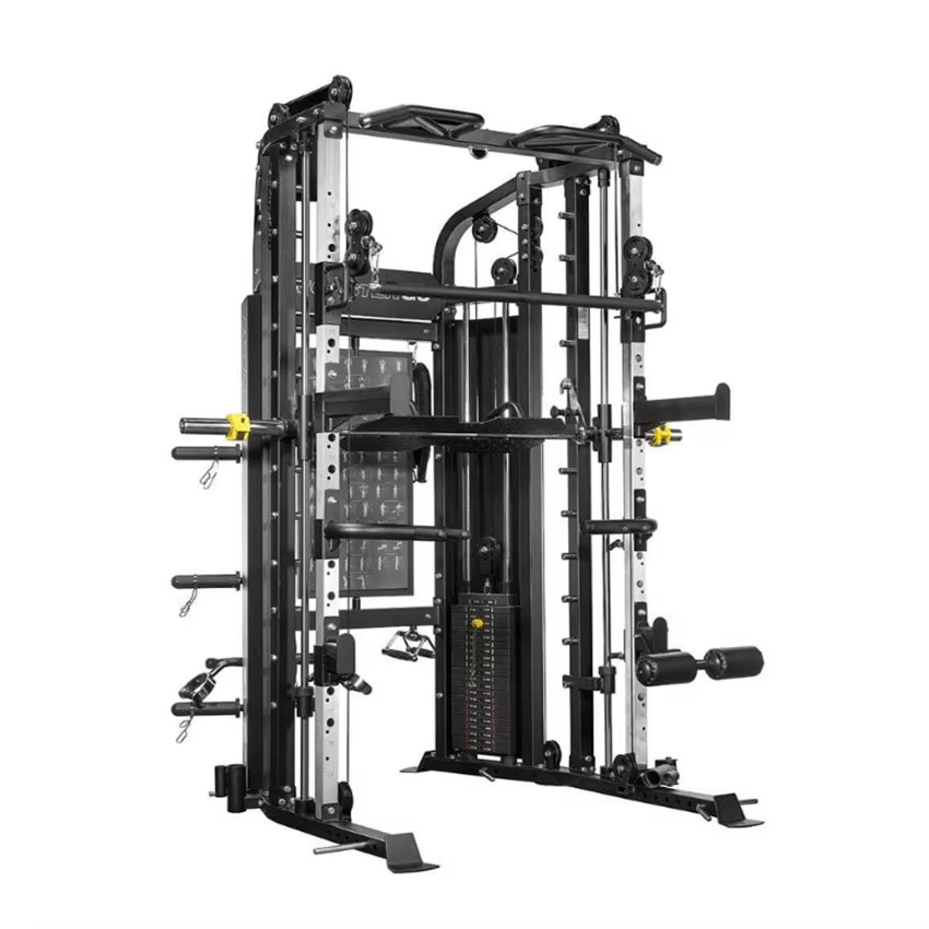 Best Selling Multi-functional Gym Equipment Trainer 80kg*2 Weight Stack Steel Tube Q235 Cable Crossover Smith Machine for Home — image 2