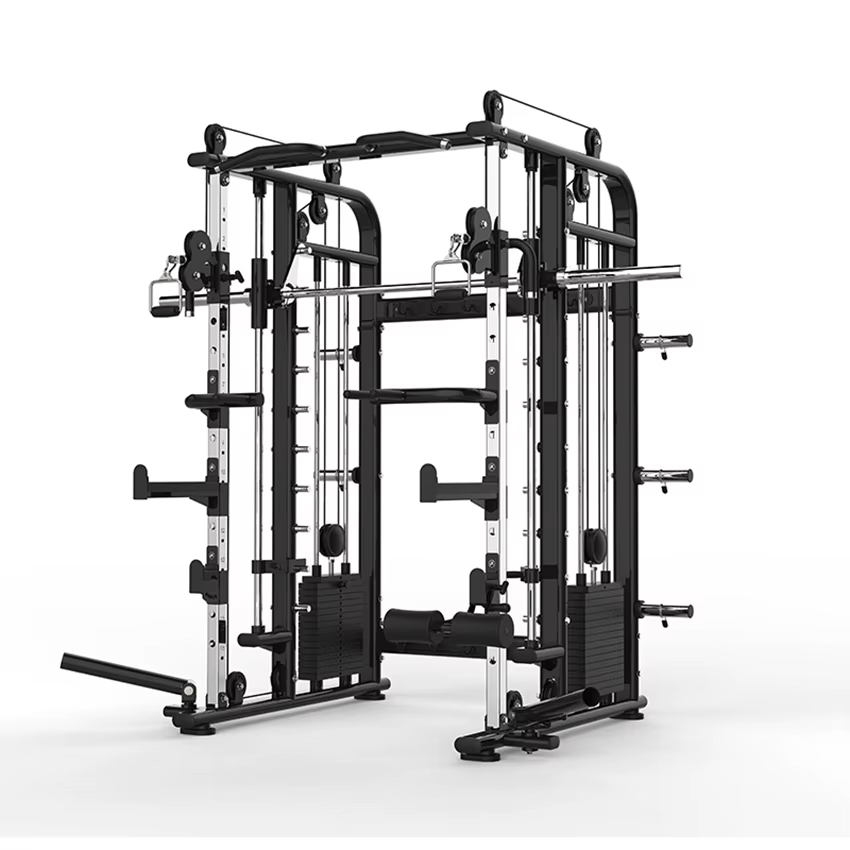 Best Selling Multi-functional Gym Equipment Trainer 80kg*2 Weight Stack Steel Tube Q235 Cable Crossover Smith Machine for Home — image 5