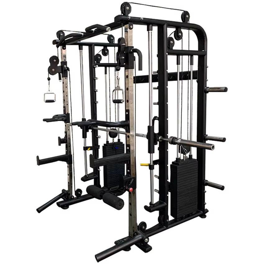 Best Selling Multi-functional Gym Equipment Trainer 80kg*2 Weight Stack Steel Tube Q235 Cable Crossover Smith Machine for Home — image 6