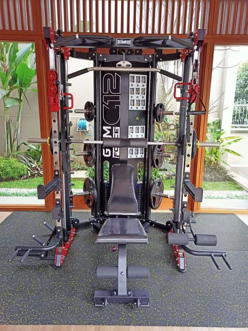 Heavy Duty Multi-Functional Trainer Smith Machine Wall Mount Squat Rack Equipment for Bodybuilding — image 3