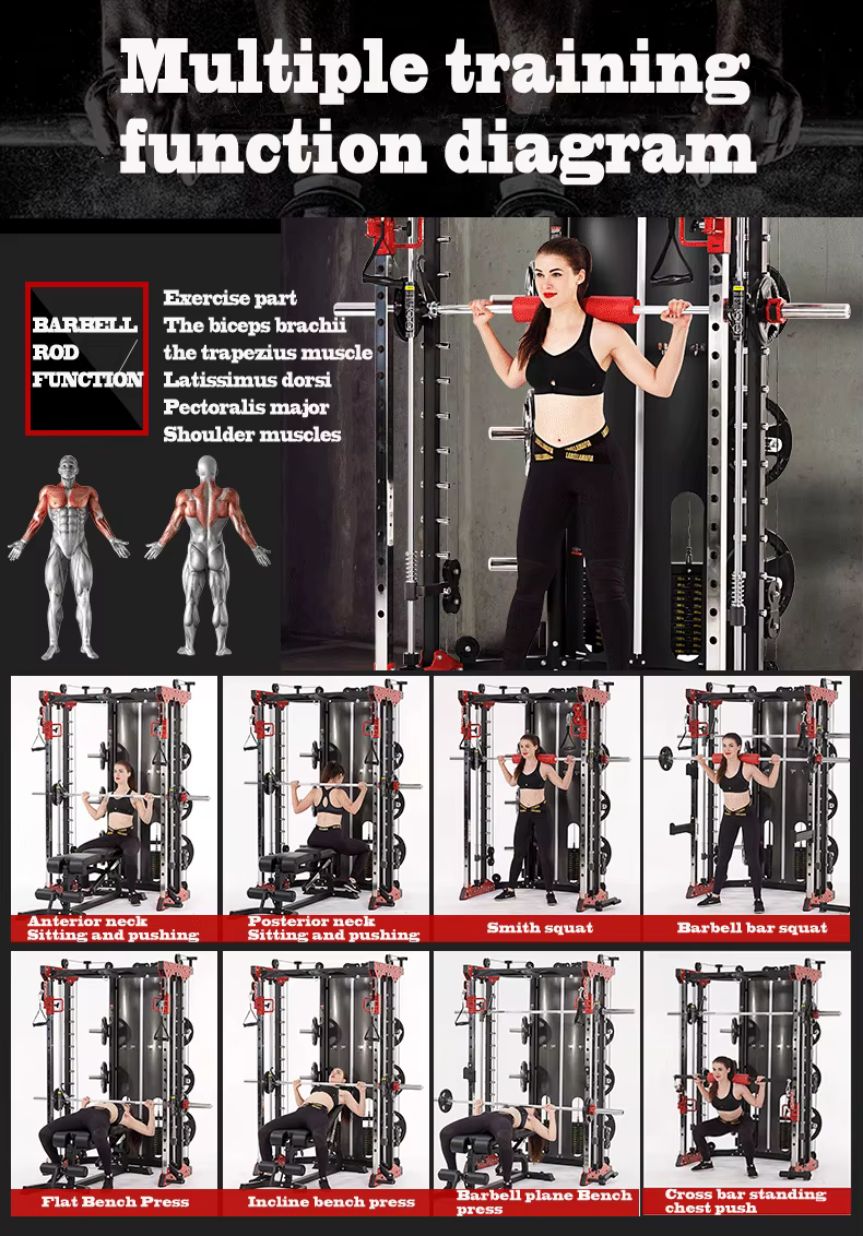 2021 Newest Design Factory Price Body Solid  Multi Functional Smith Trainer XR1001 — image 4