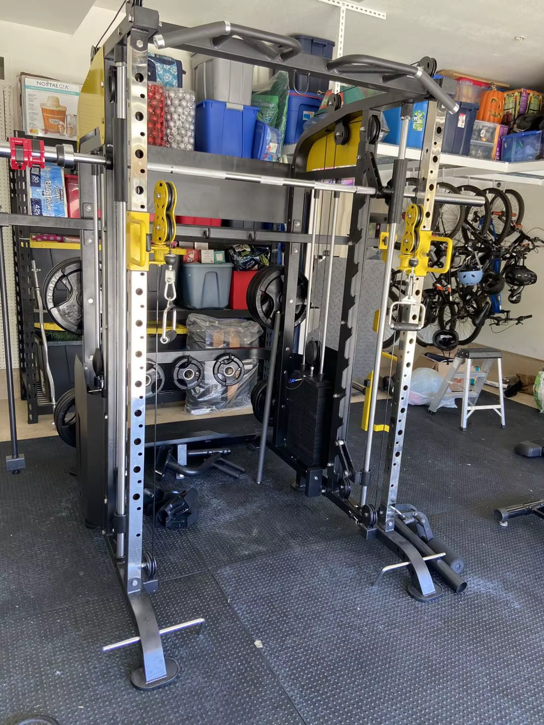 Commercial Use of Gym Equipment Fitness Equipment Smith Machine Bodybuilding of Gym Machines with 2x80kg Weight Stacks — image 4