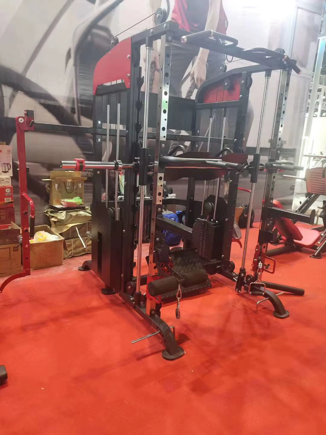 Commercial Use of Gym Equipment Fitness Equipment Smith Machine Bodybuilding of Gym Machines with 2x80kg Weight Stacks — image 5