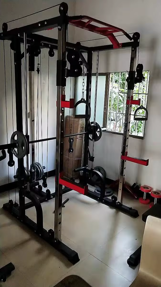 Commercial Foldable DZ061 Smith Power Rack Machine Metal Body Healthy Gym Equipment for Use in Centers — image 3